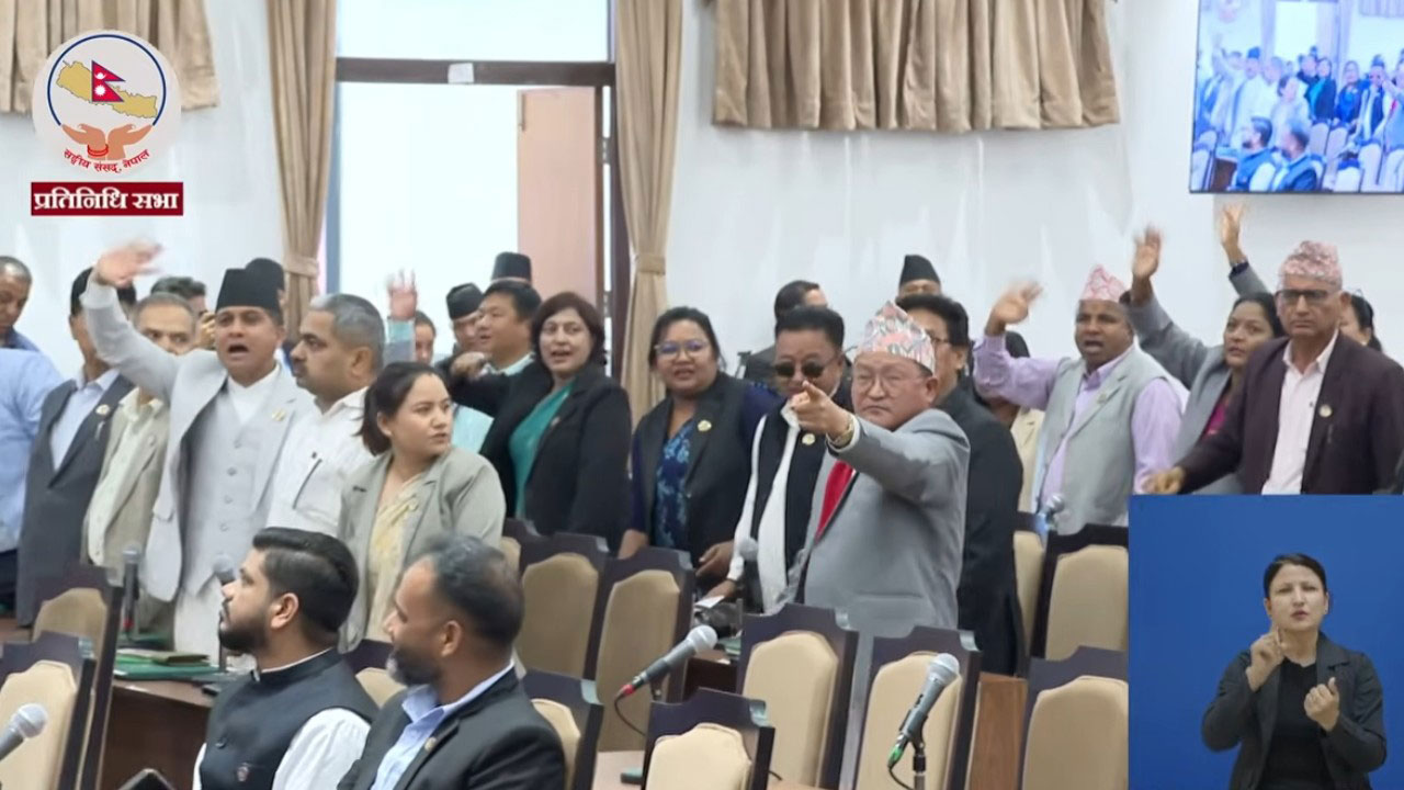 प्रतिपक्षीको अवरोधबीच पर्यटन विधेयक- २०८२ माथि विचार गरियोस् भन्ने प्रस्ताव 