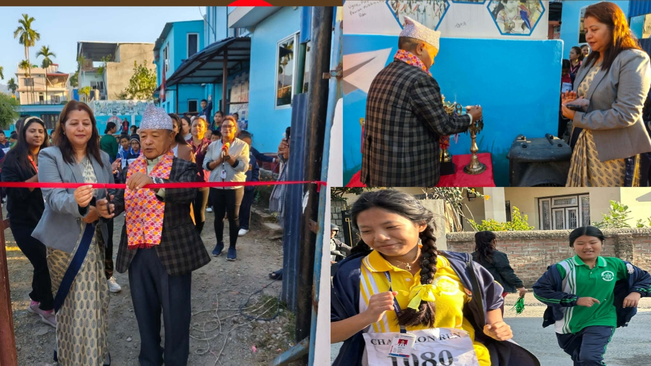 च्याम्पियन सेकेन्डरी स्कुलमा चार दिवसीय खेलकुद कार्यक्रम सुरु, पहिलो दिन मिनि म्याराथुन सम्पन्न