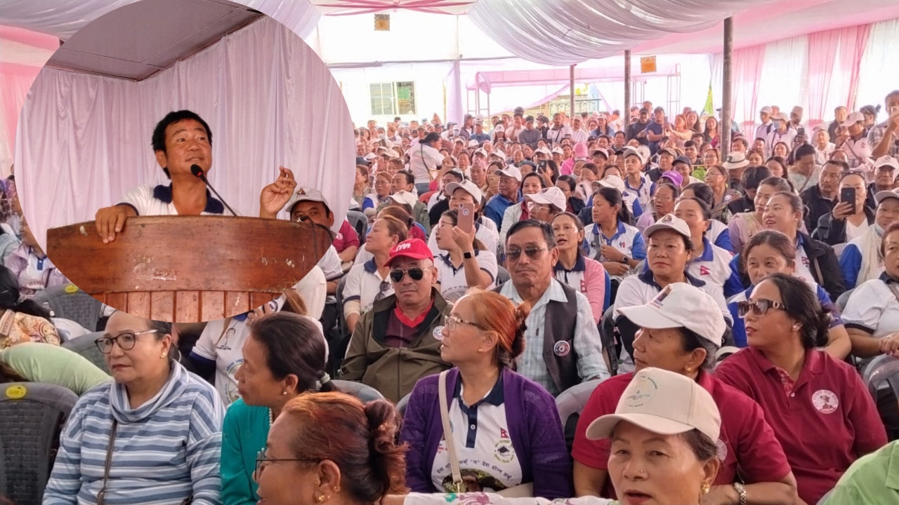 धरानमा हर्क साम्पाङ राईको धन्यवाद सभा : “सत्य बोल्न डराउनु हुँदैन”