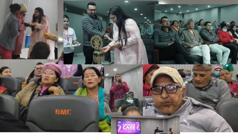 विराट मेडिकल कलेजद्वारा क्यान्सर सर्भाइभर र उपचाररत बिरामीसँग अन्तरक्रिया कार्यक्रम