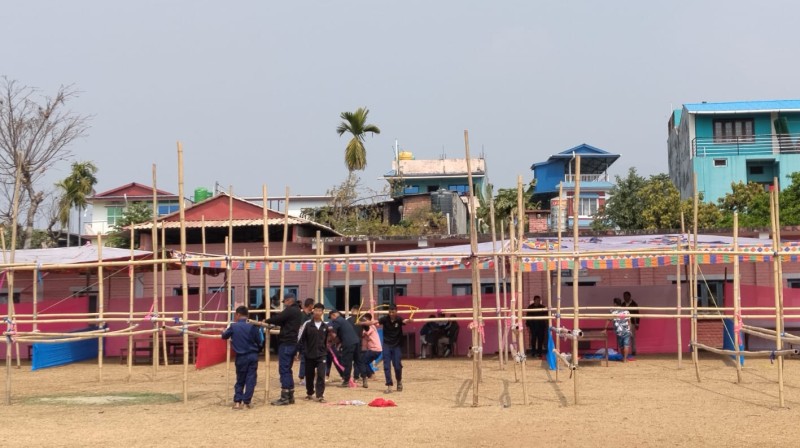 फागुन २१ को निर्वाचनका लागि सुनसरी–१ मा तयारी तीव्र, धरानका मतदान केन्द्रमा विशेष सुरक्षा व्यवस्था