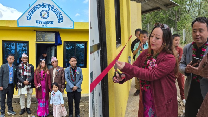 सुदूरपूर्वको दुर्गम फालेलुङस्थित पापुन्देन आधारभूत विद्यालयमा पुग्यो पुस्तकालय